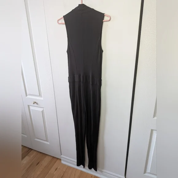 GANNI Marilyn Black Romper Sleeveless Size XS elegant Formal V Neck Feminine - Picture 12 of 16